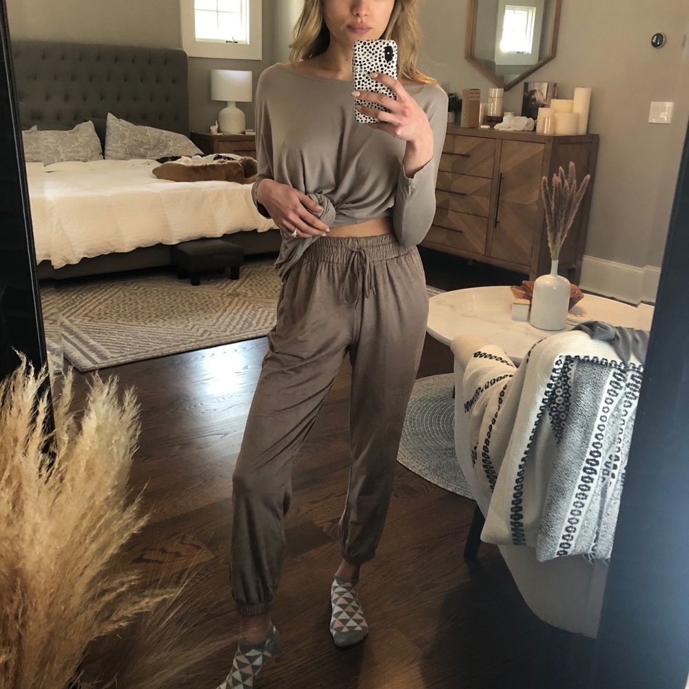 Taupe harem pants